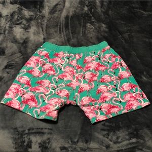 Chubbies “the shwort” flamingo sweat shorts sz L
